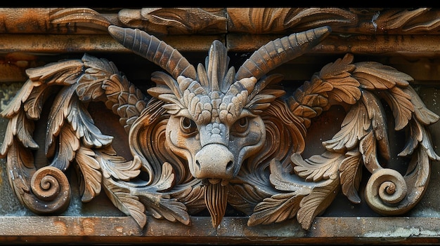 Foto met een draak hoofd decoratie dit is een victoriaanse decoratie