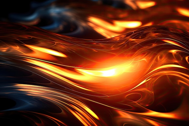 Metal background and flames reflecting off its surface Gnerative AI