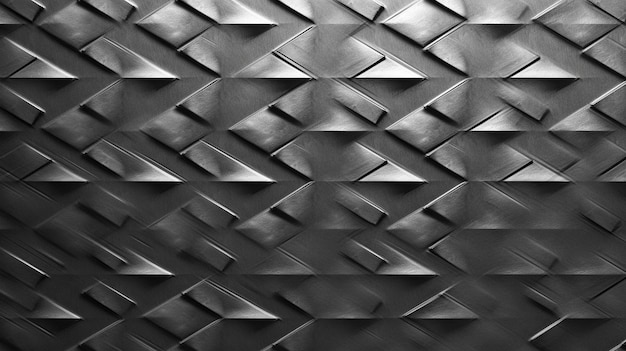 Foto sfondo metallico con piastra diamantata ai generativa per una texture metallica spazzolata