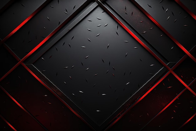 a metal background with a red diamond pattern in the style of dark black and red rim light