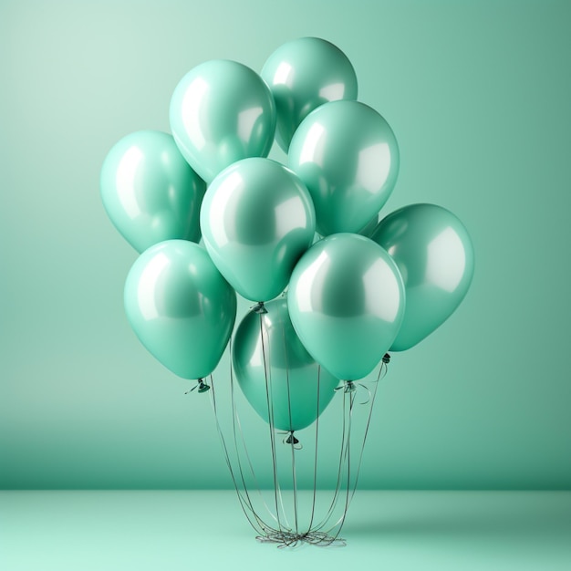 A metal balloons mockup