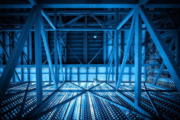 Metal building structure of factory roof