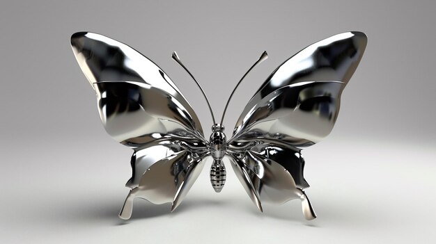 Metal butterfly fashion accessory yk ai generated