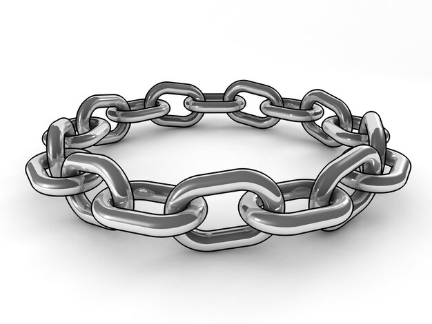 Photo metal chain isolated