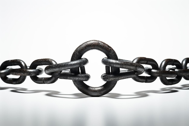 Metal Chain on white background