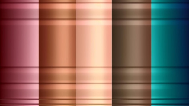 Foto set di colori a gradiente cromato metallico sfondo oro rosa metallico ia generativa