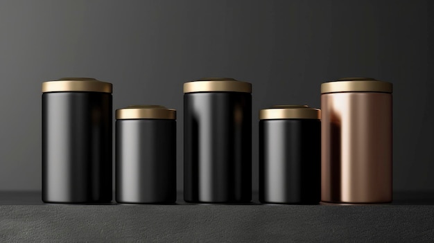 metal coffee jar mockup