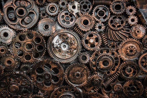 metal cog wheels bonding together