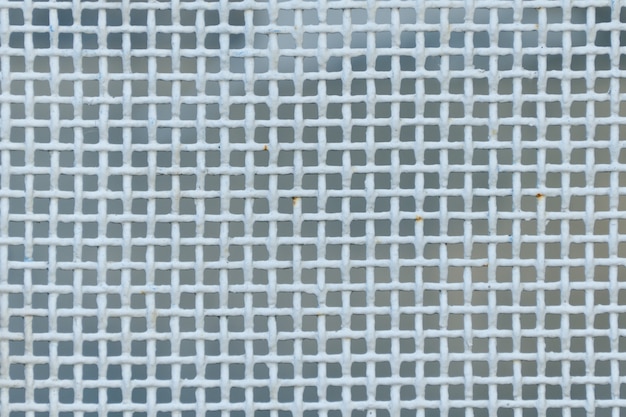 Metal dense mesh, white color background