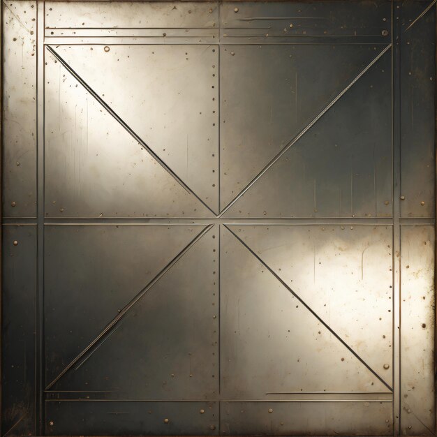 A metal door with a square and a few small bolts.