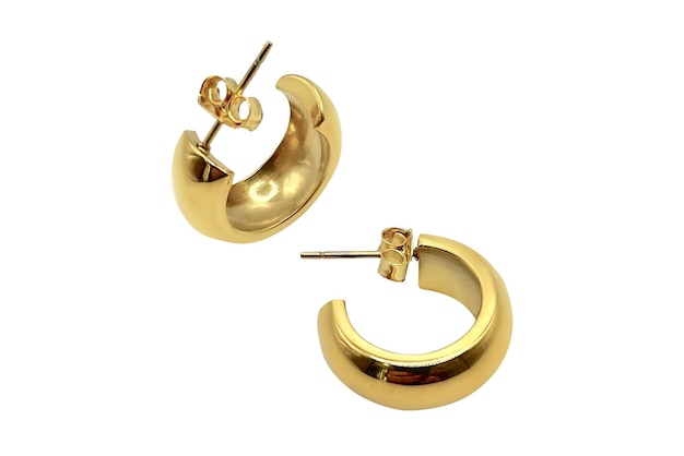 Photo metal earring with topaz and diamonds stone including clipping path