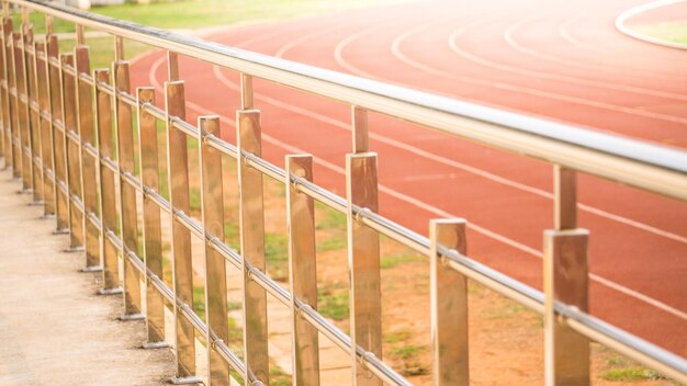 Photo metal fence by railing