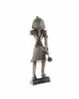 Photo metal figurine of egyptian pharaoh isolated on white background