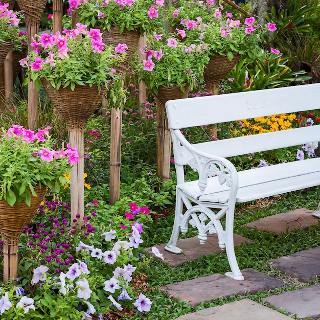 Metal garden chair.