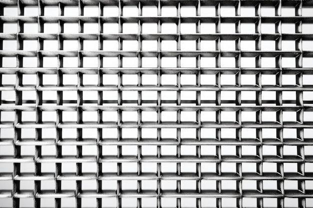 Metal Grate in Black and White on a White or Clear Surface PNG Transparent Background