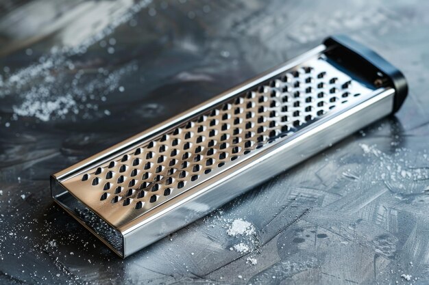 Photo metal grater on table