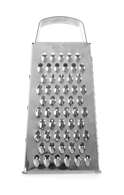 Photo metal grater on white background