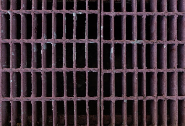 Metal grid on the waterspout