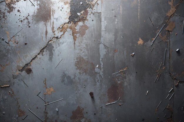 Metal and grunge background with scratches and stains