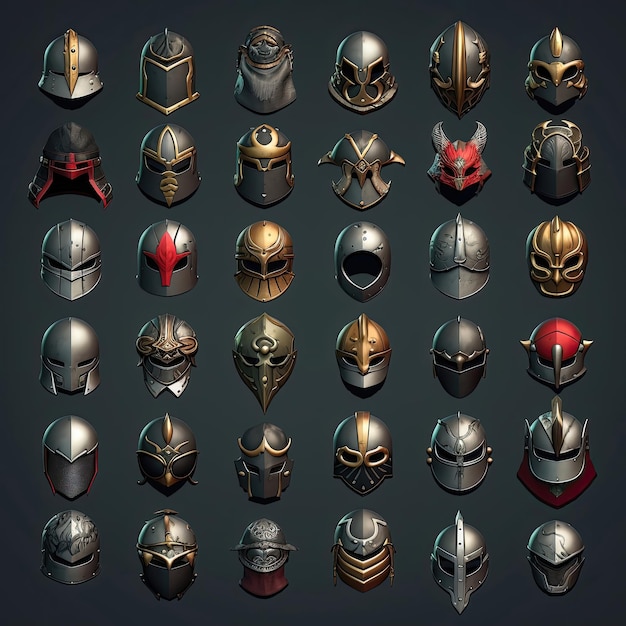 Metal helmet medieval ai generated