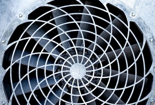 Foto ventilatore di ventilazione hvac per aria condizionata industriale in metallo