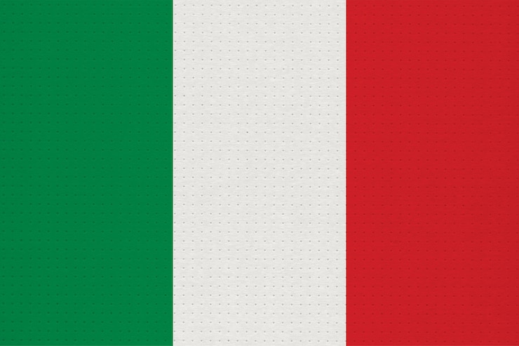 Metal Italian national flag of Italy, Europe