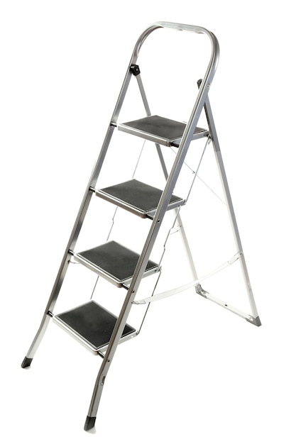 Metal ladder isolated on white