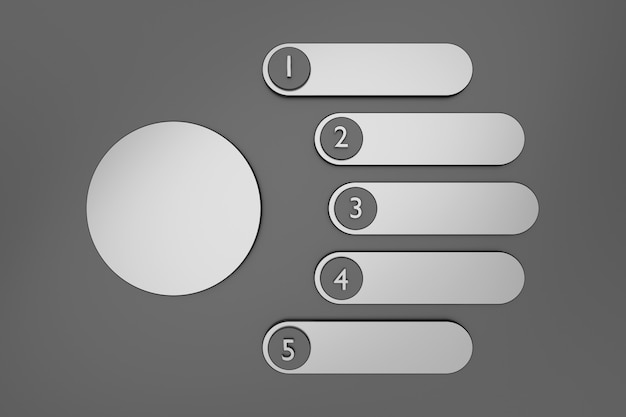 Metal layout. 3d rendering.