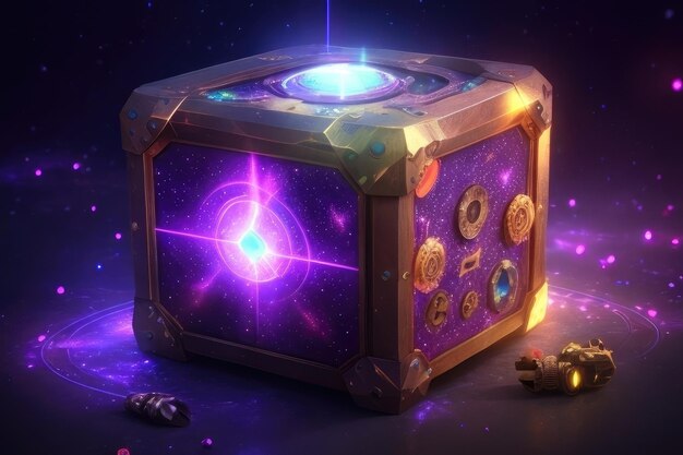 A metal magic box wallpaper