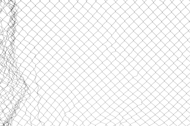 Фото Текстура металлической сетчатой ограды объект изолирован на белом фоне