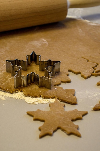 Photo metal mold for cutting out cookies on rolled out dough