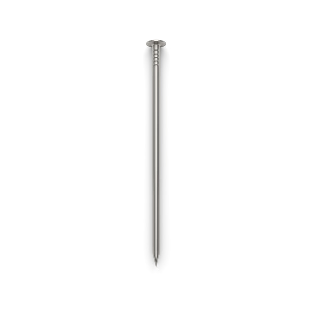 Metal nail isolated on white background