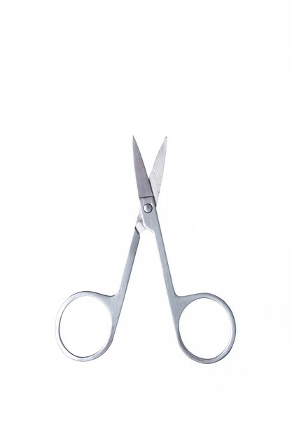 Metal nail scissors isolated