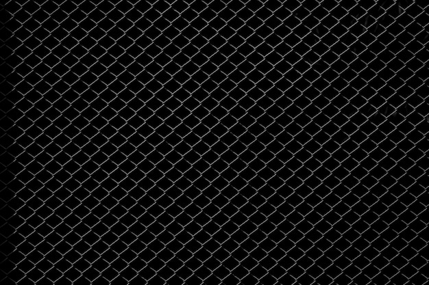 Metal net isolated on black background