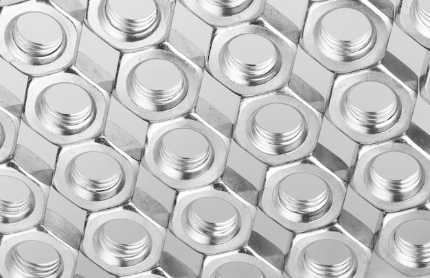 metal nuts background