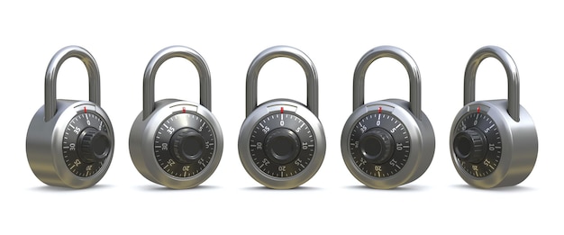 Metal Padlock Set