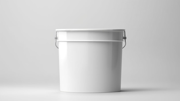 Metal Paint Bucket Mockup