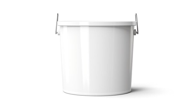 Photo metal paint bucket mockup