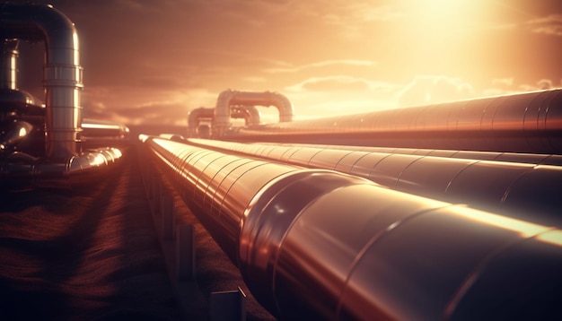 Metal pipes and tubes fuel power generation in steel industry generated by artificial intelligence