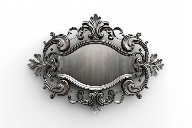 Metal Plaque Isolated on Transparent Background