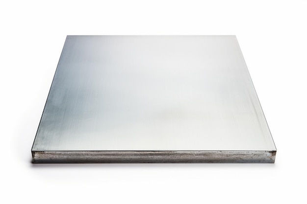 Metal Plate on White Isolation