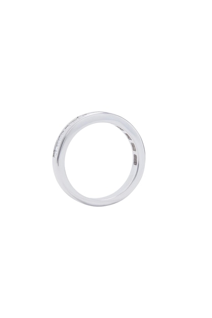 Metal Ring with Topaz and Diamonds stone including clipping path