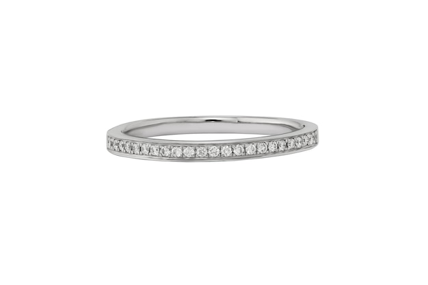 Photo metal ring with topaz and diamonds stone including clipping path