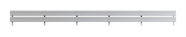 Metal road barrier Barrier for protection and control 3D rendering