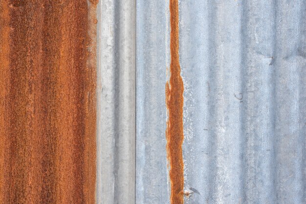 배경에 금속 녹 또는 강철 아연 벽 텍스쳐 추상 질감 표면 배경 사용