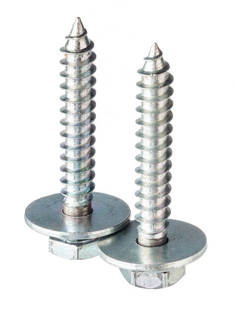 metal screw isolated 