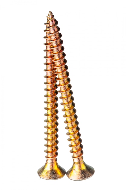 metal screw isolated 