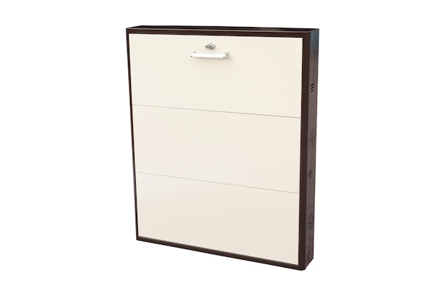 Metal shoe cabinet with lock