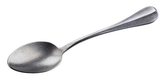 Metal spoon isolated on white 