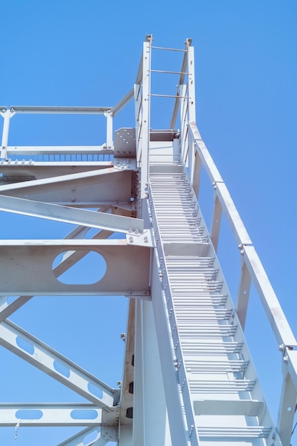 Metal staircase leading to the top of the